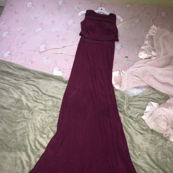Burgundy Prom Dress - Picture 2 of 3